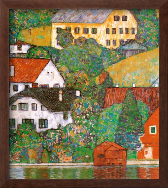 Houses at Unterach - Gustav Klimt Paintings